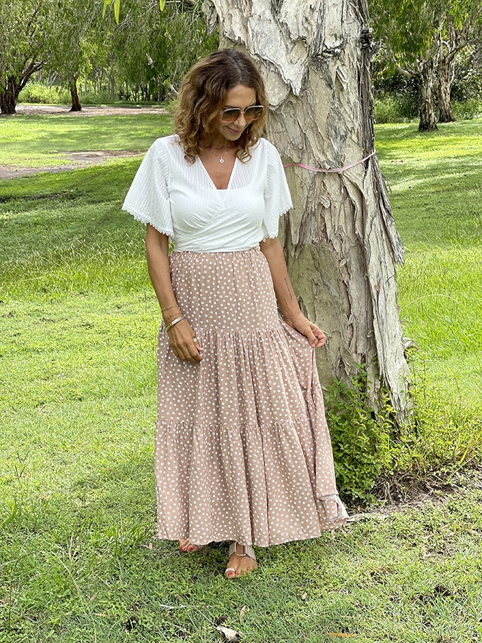 Kalista Spot Skirt - Beige
