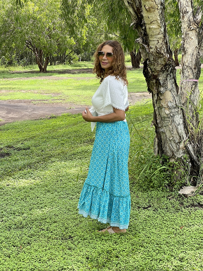Island Life Skirt Aqua