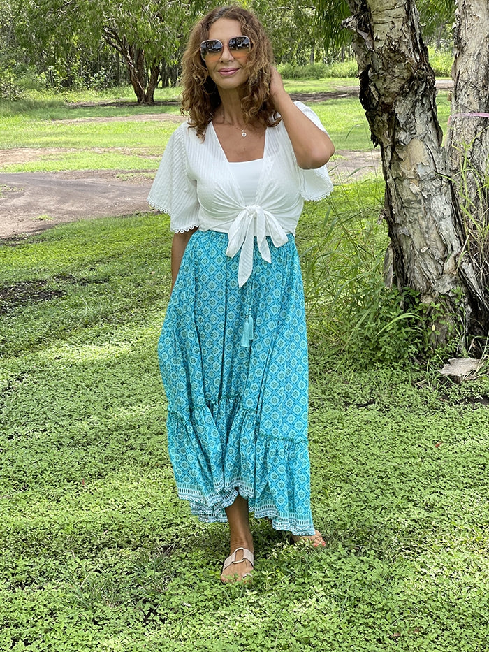 Island Life Skirt Aqua