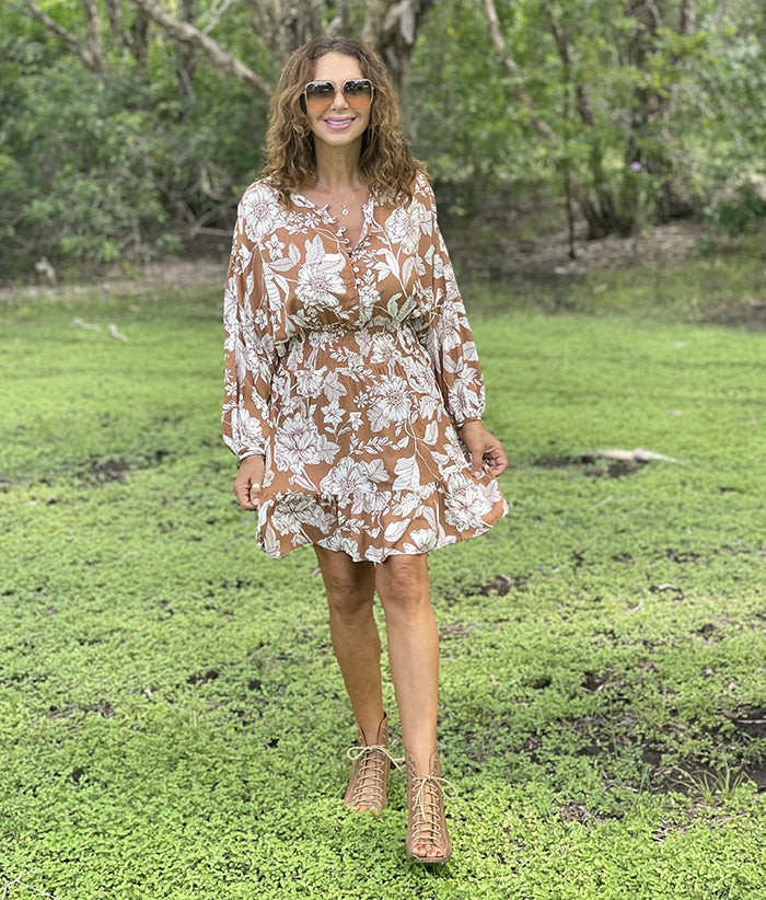 Chocolate Gardinia Dress
