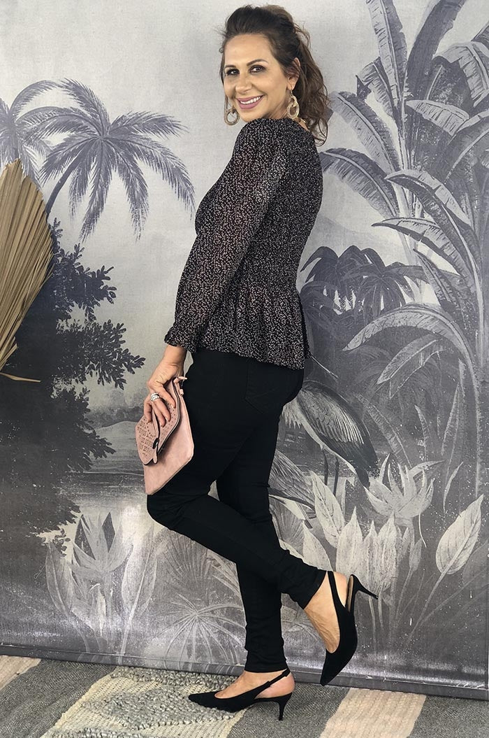 Mayana Top - Black Pattern