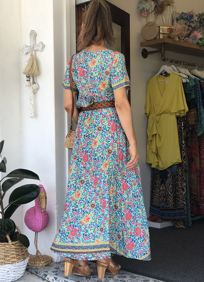 Gypsy Flower Skirt - Turquoise