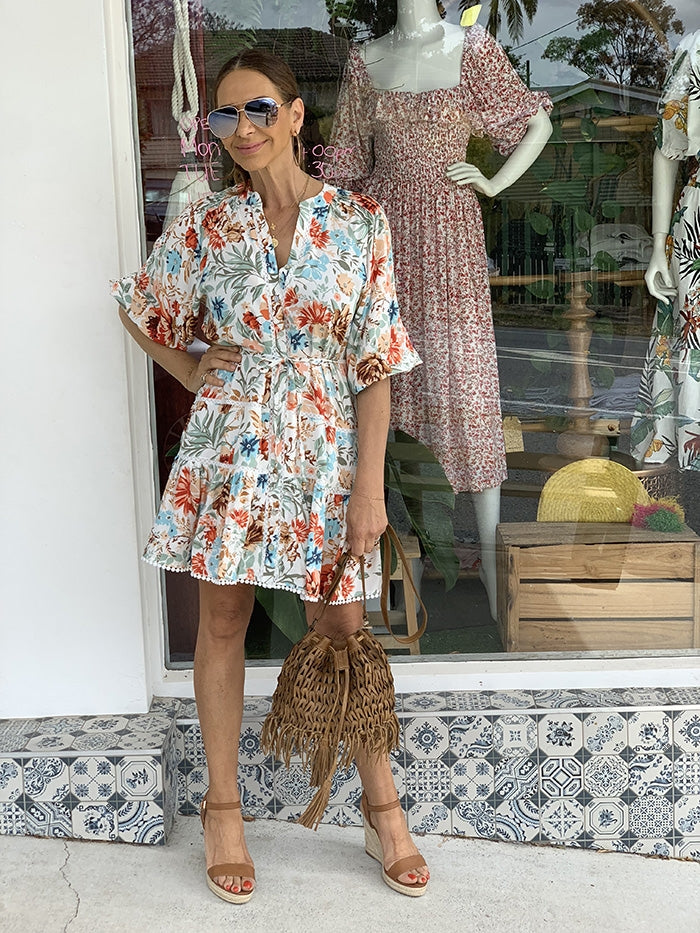 Pertessa Button Up Floral Dress