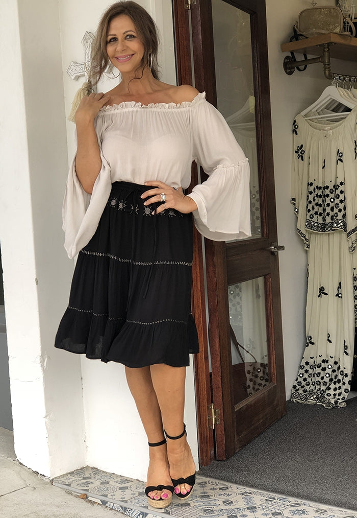 Black Smoke Gypsy Skirt