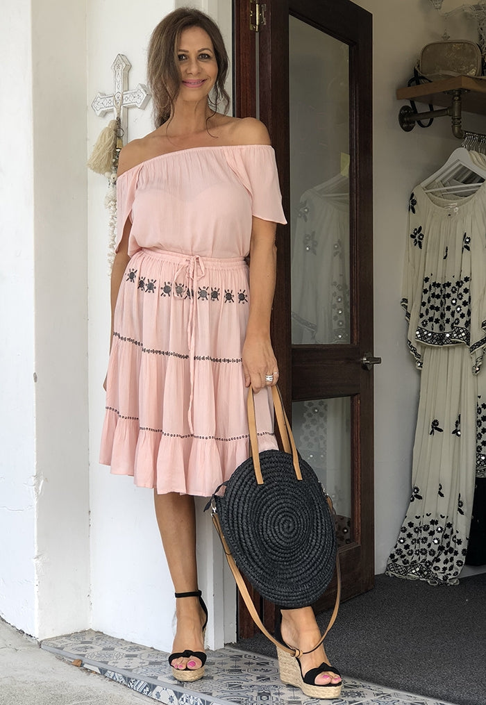 Rose Smoke Gypsy Skirt