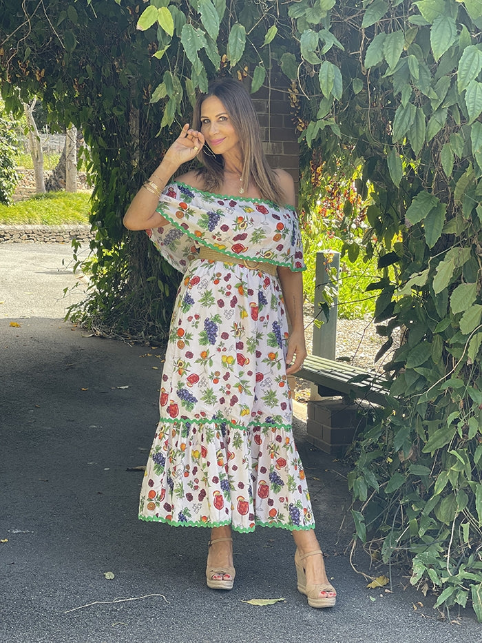 Multiway Midi Dress - Sangria Print