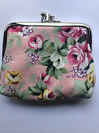 Pink Floral Coin Purse