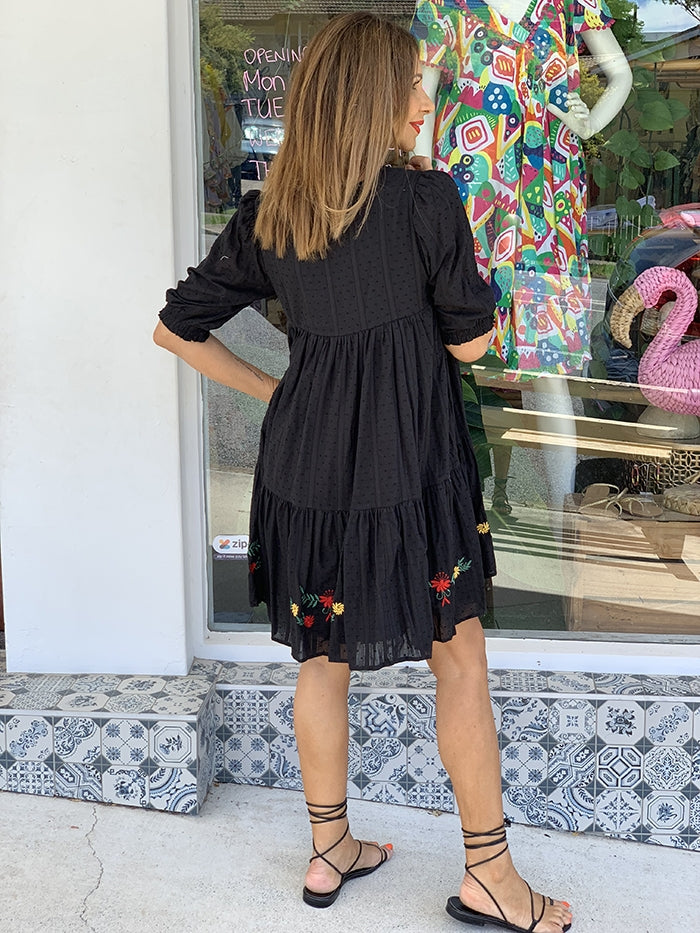 Daisy Days Dress - Black