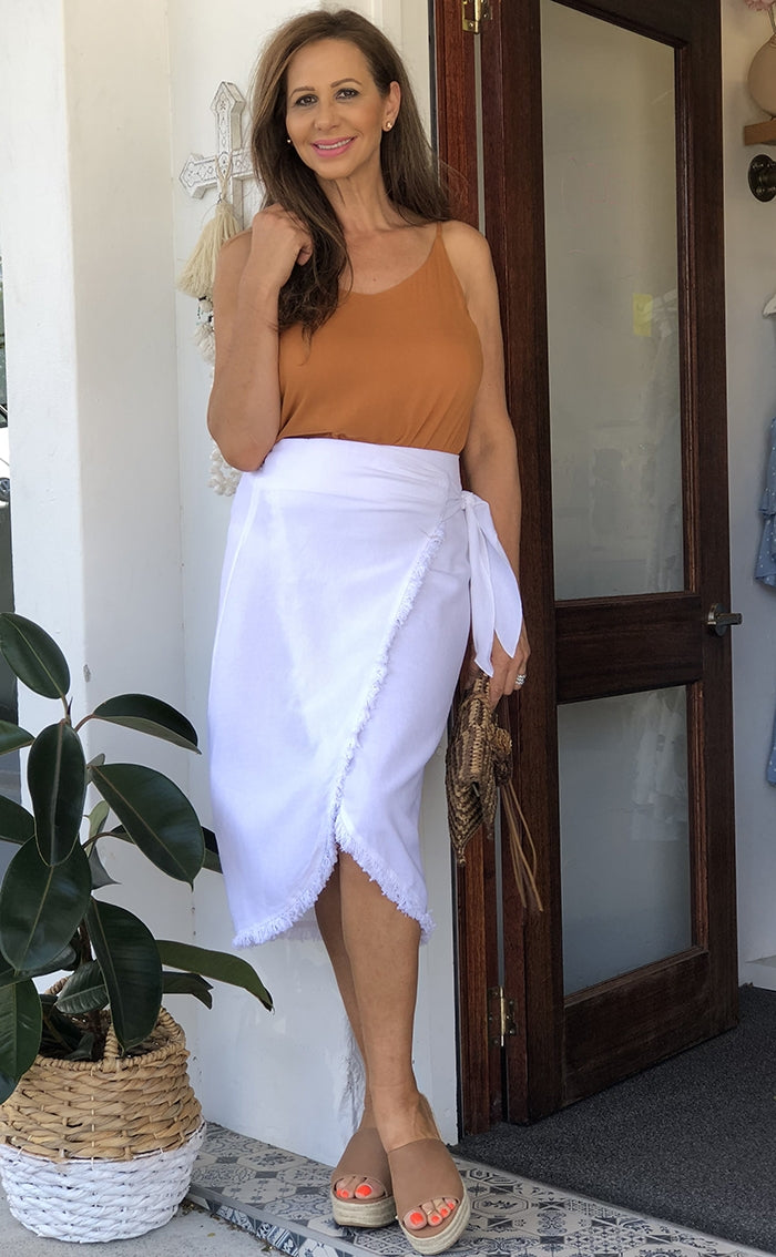 Juarez Wrap Skirt - White
