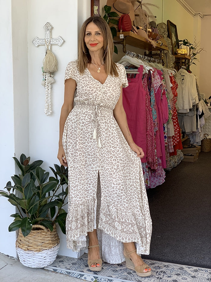Savanna Leopard Maxi Dress