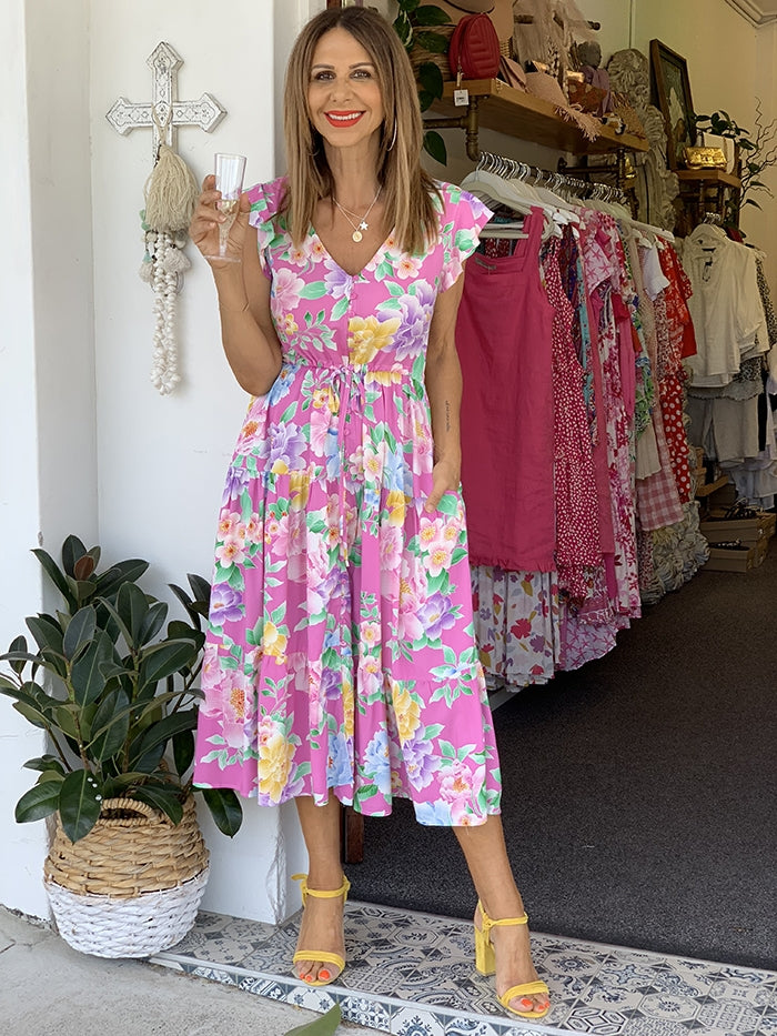 Darby Tier Dress - Pink