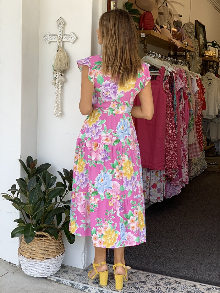 Darby Tier Dress - Pink