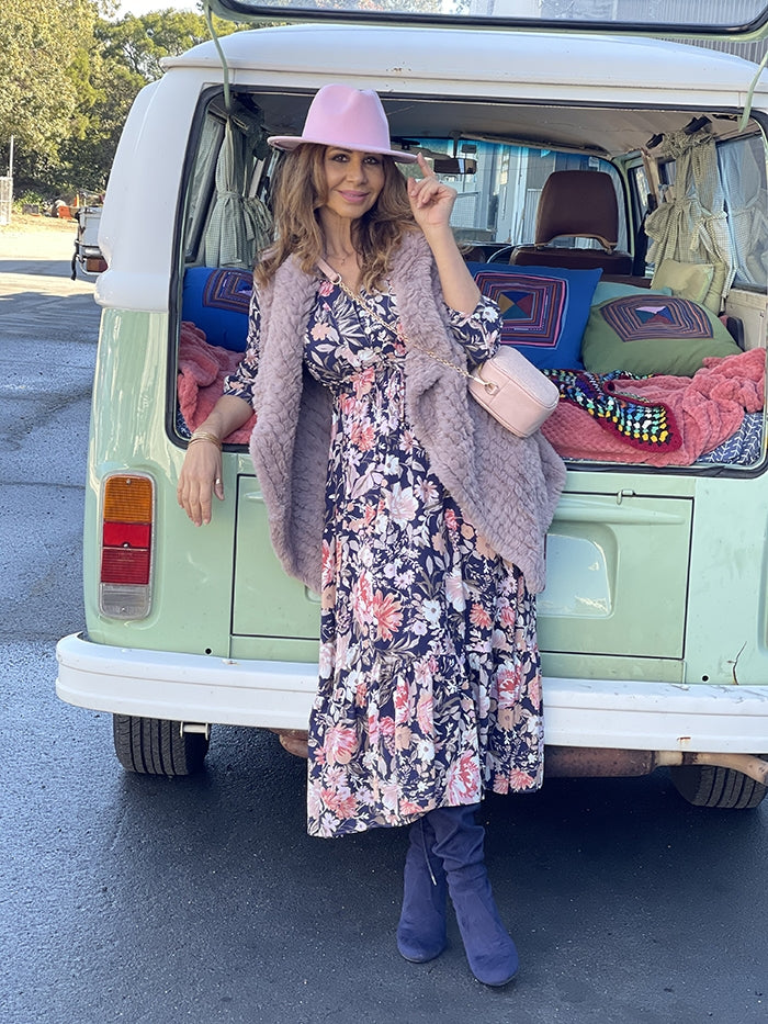 Raya Navy Floral Maxi