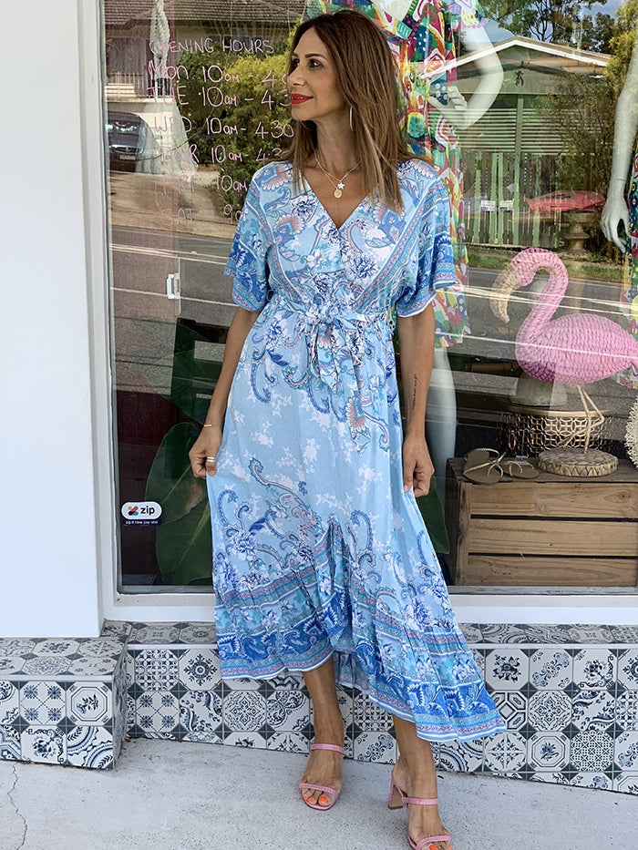 Aleuin Dress - Blue Floral