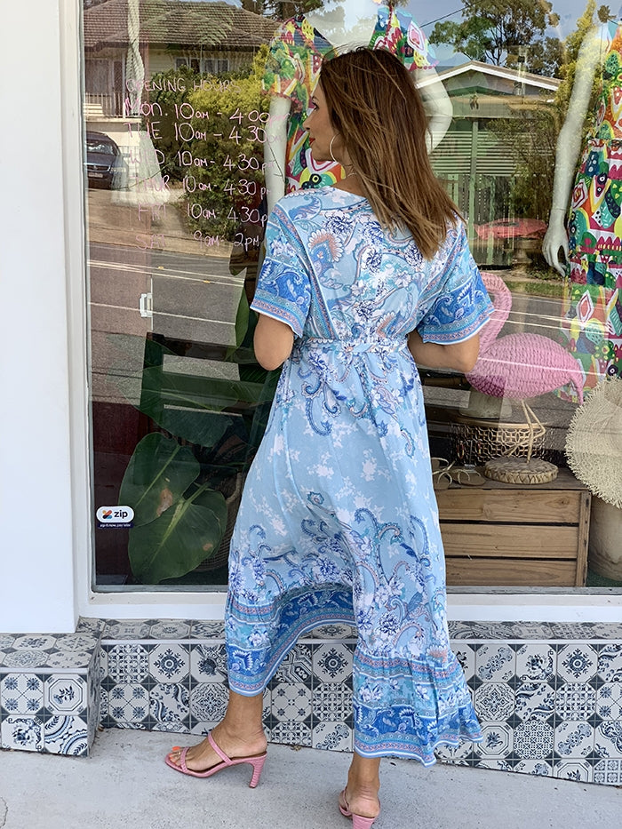 Aleuin Dress - Blue Floral