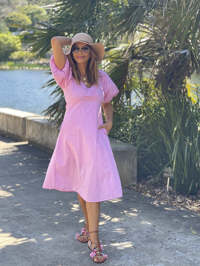Elissa Dress - Pink Check