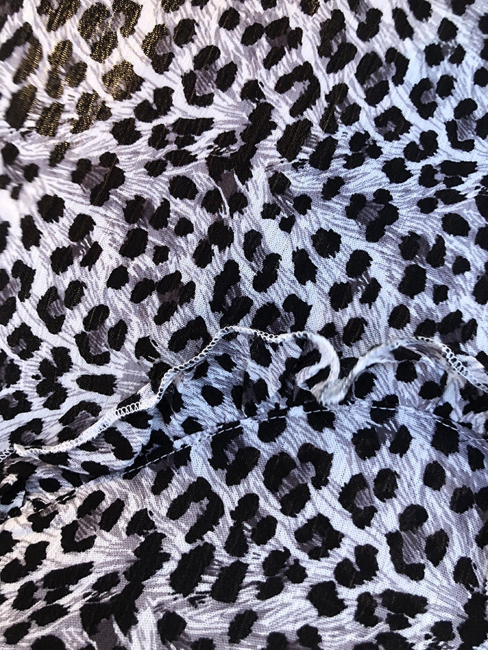 Leopard Frill Mini Skirt
