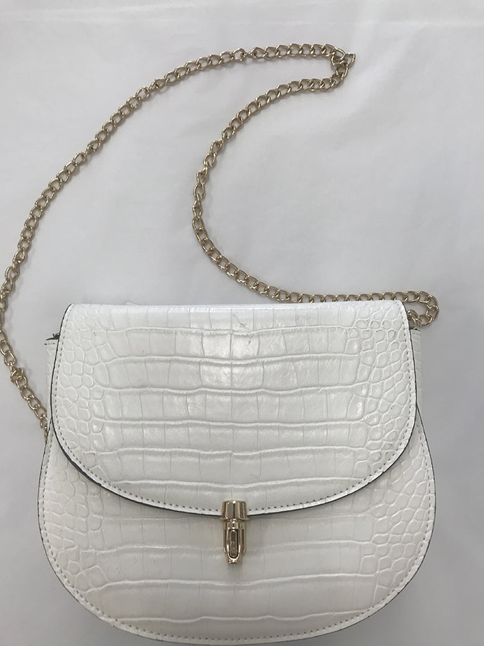 Croc Saddle Bag - White