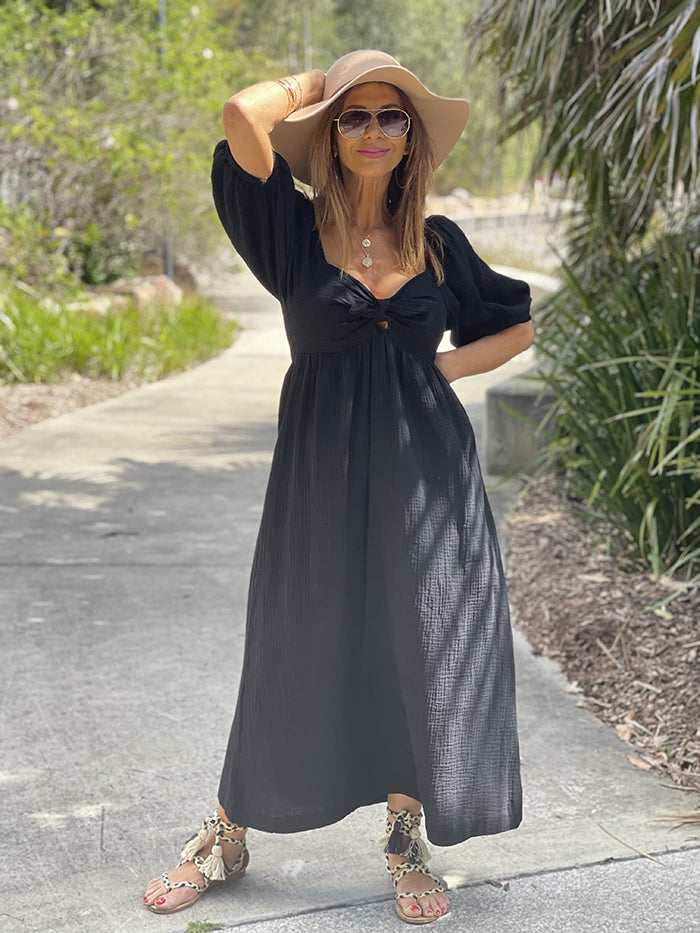Lani Midi Dress - Black