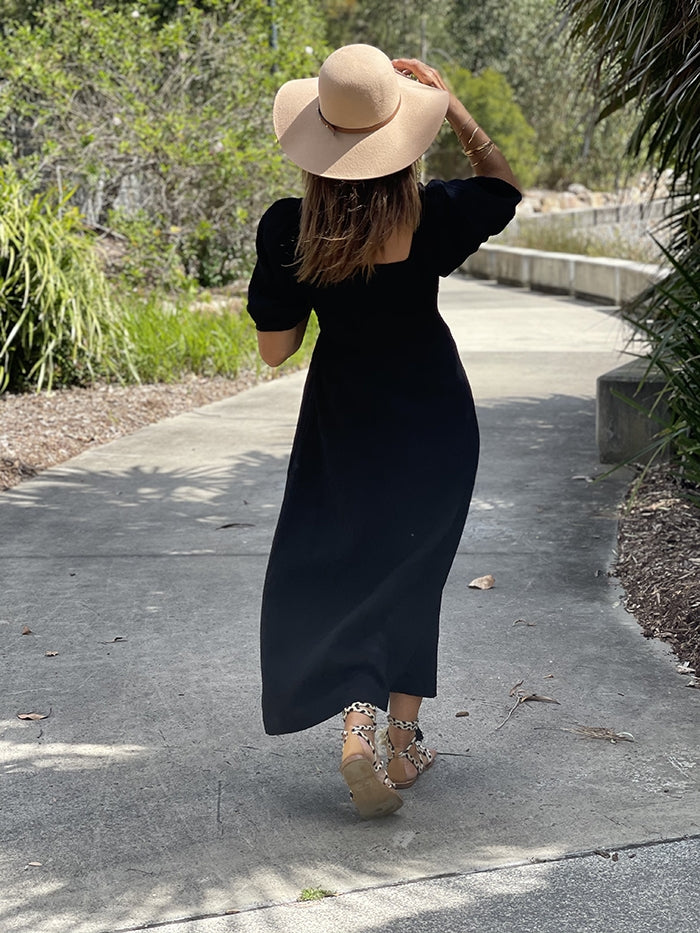 Lani Midi Dress - Black