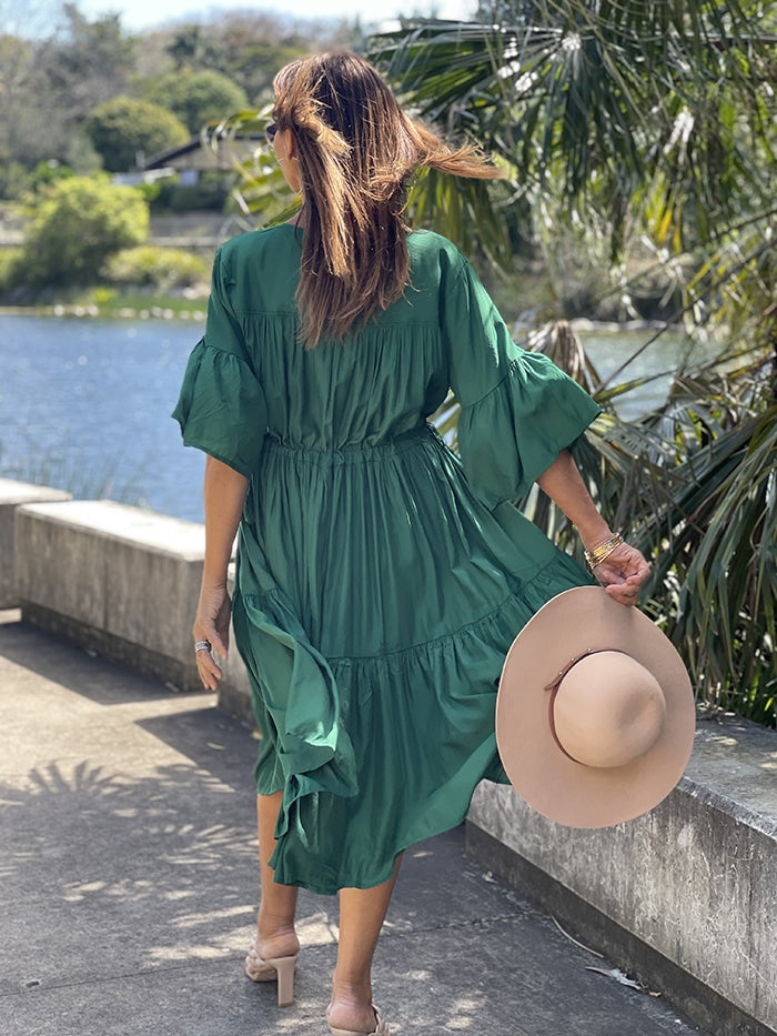 Samara Short Sleeve Dress - Green