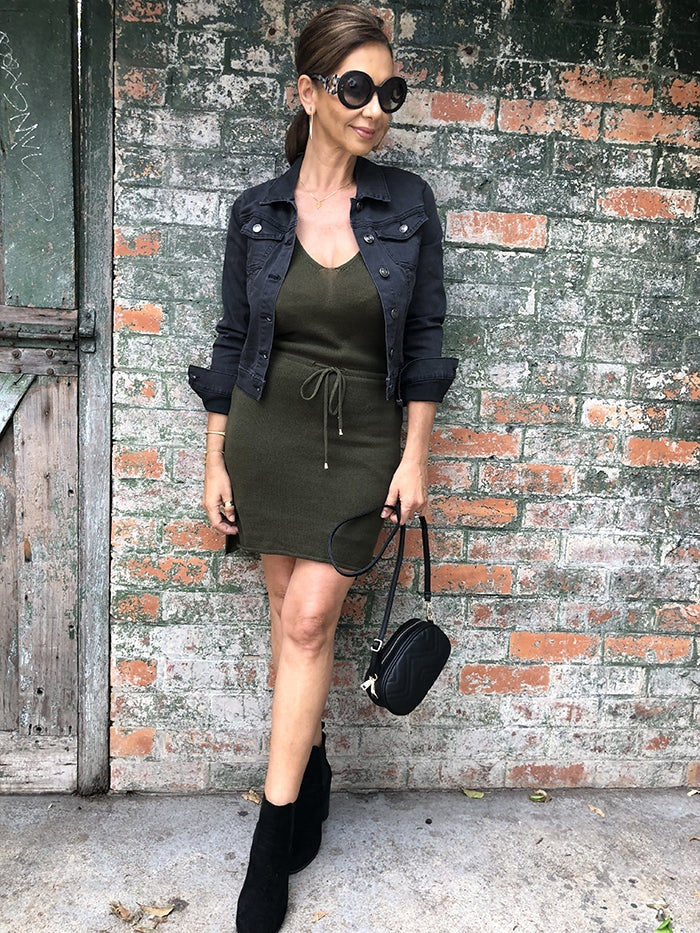 Ellie Knit Dress - Khaki