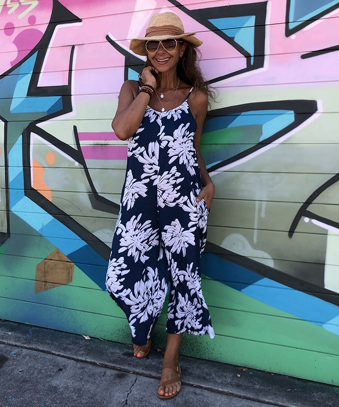 Kamira Jumpsuit - Navy Floral