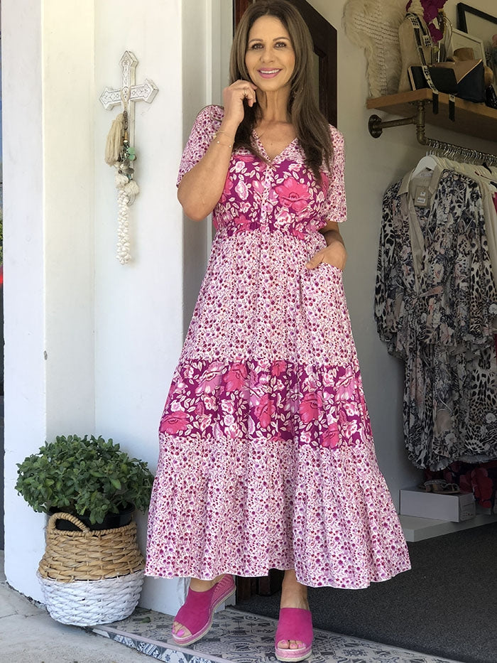 Mystical Maxi - Pink and Purple Floral
