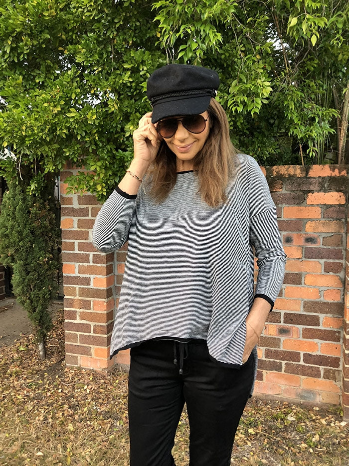 Katie Striped Knit - Black