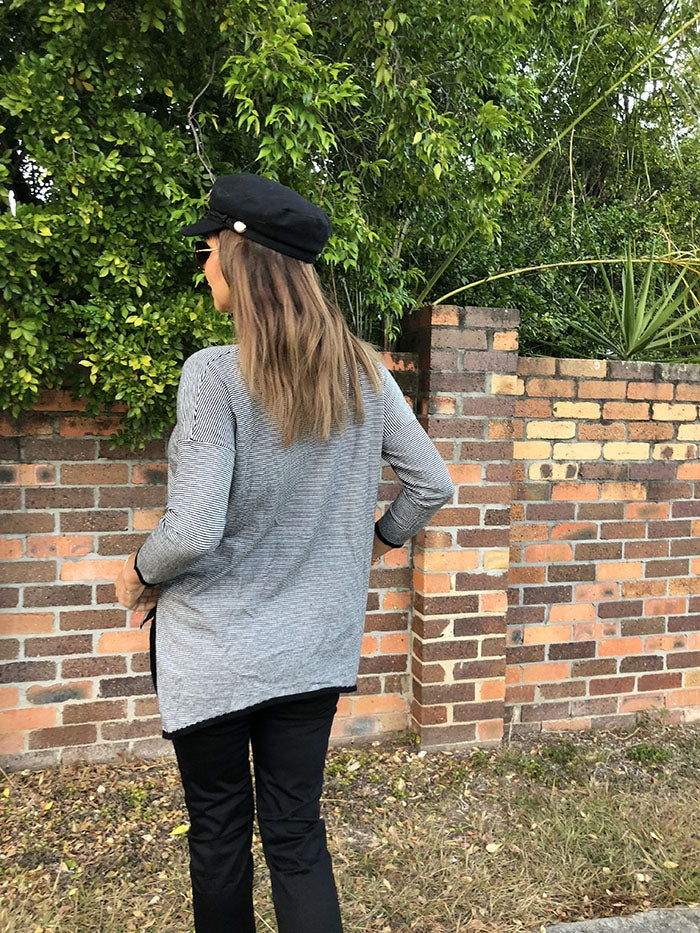 Katie Striped Knit - Black