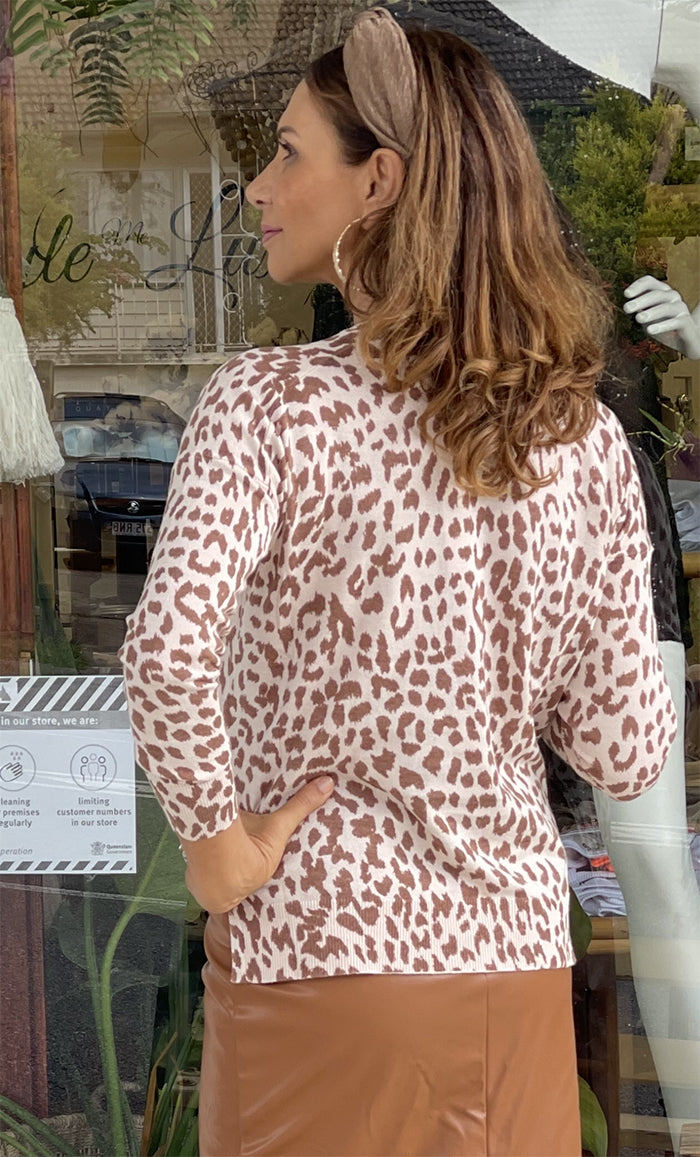 Mocha Leopard Knit