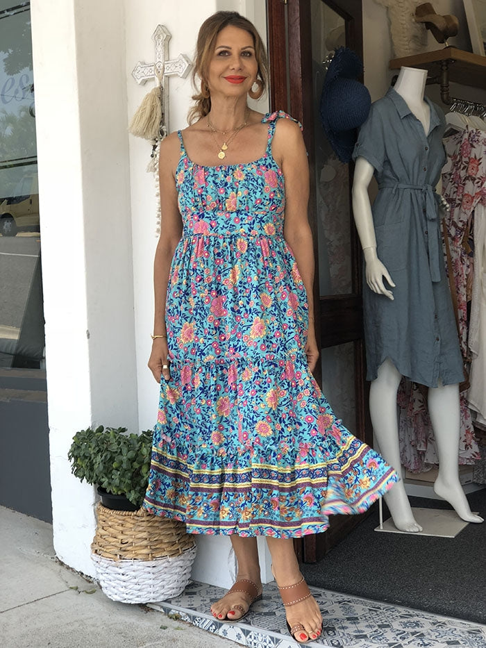 Majorie Dress - Aqua