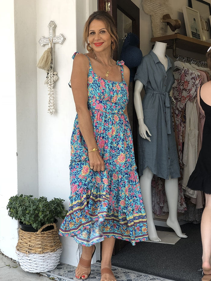 Majorie Dress - Aqua