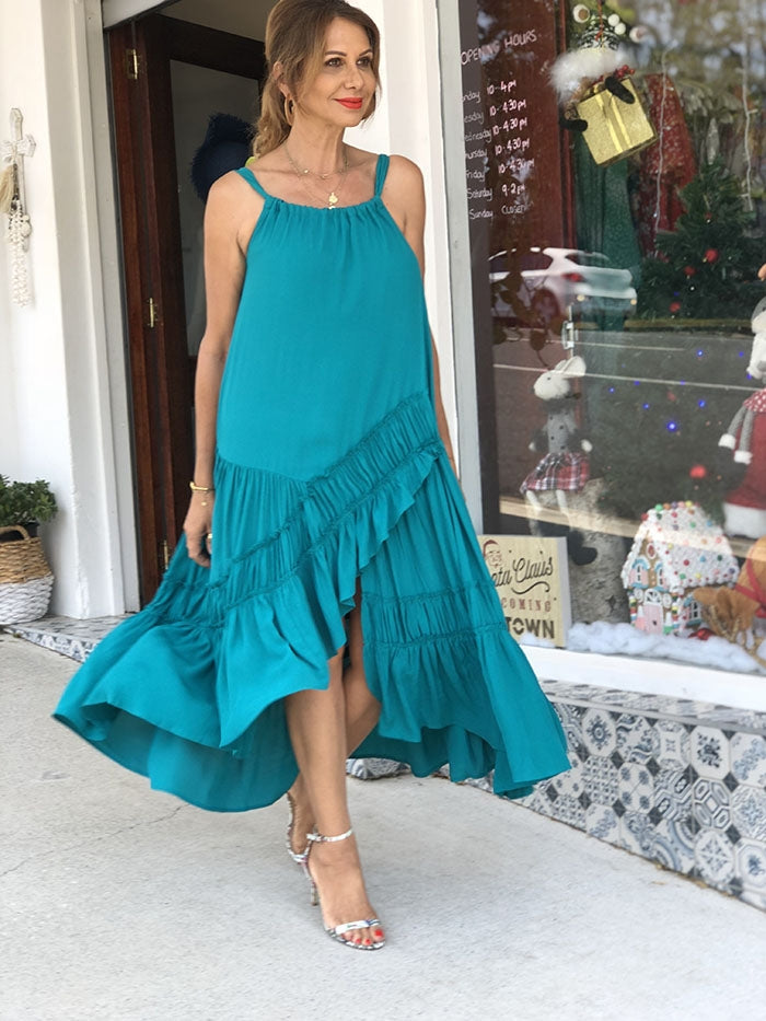 Roman Holiday Maxi Dress - Jade