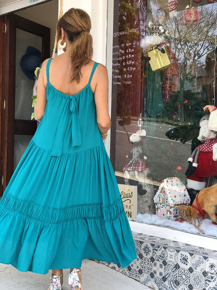 Roman Holiday Maxi Dress - Jade