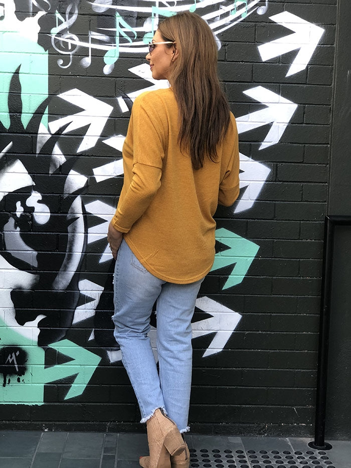 Karla Zip Front Knit - Pumpkin Spice