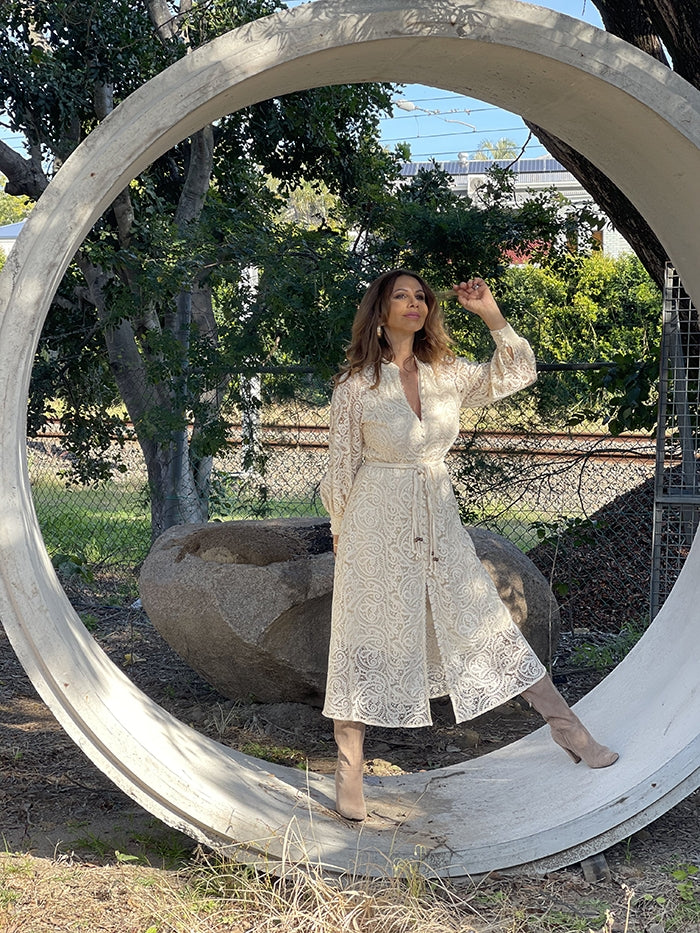 Irina Belted Long Dress