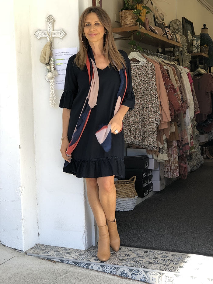 Deep Navy Shift Dress
