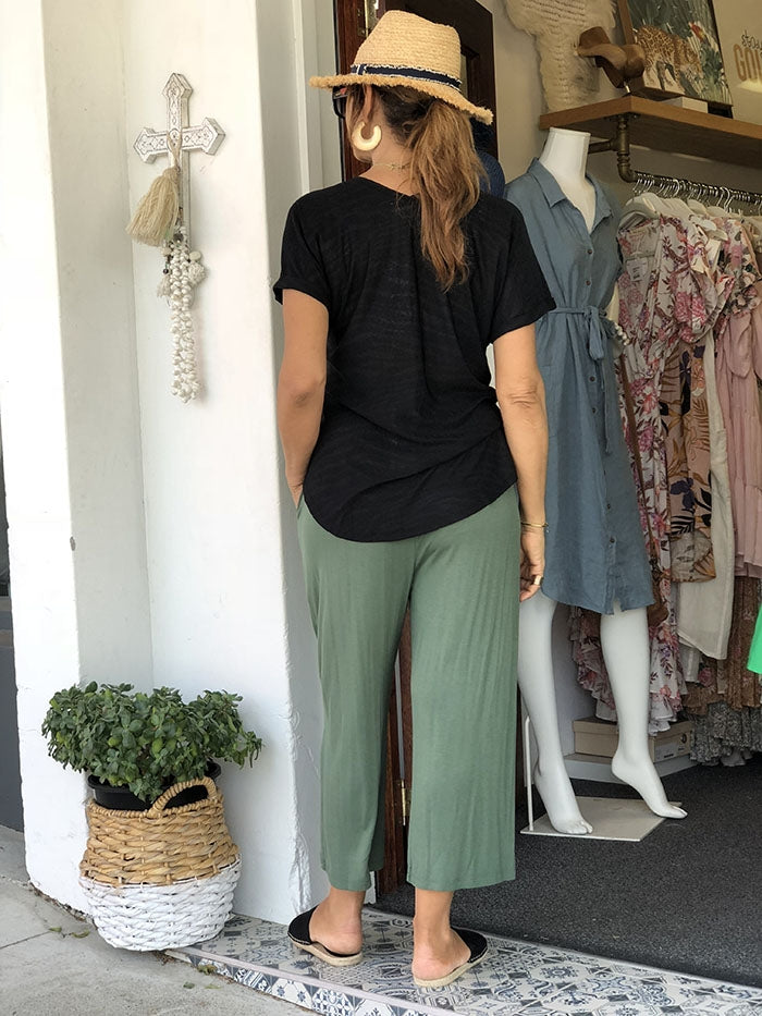 Dublin Cropped Pants - Olive