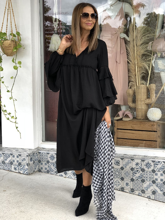 Grace Maxi Dress - Black
