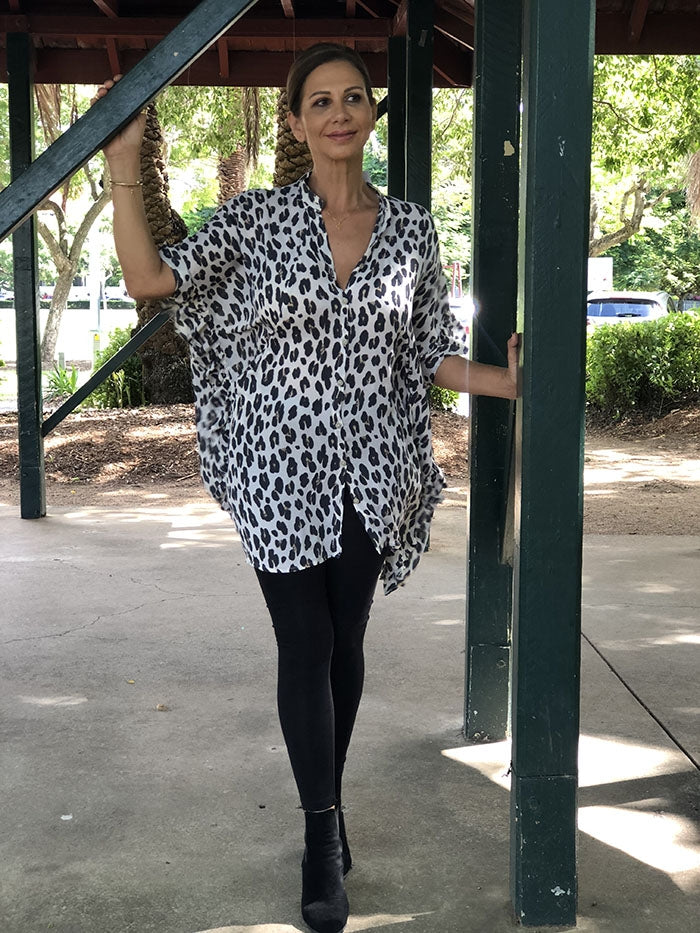 Crazy About Leopard Top