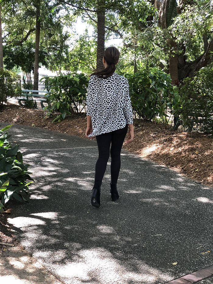 Asymetrical Leopard Top