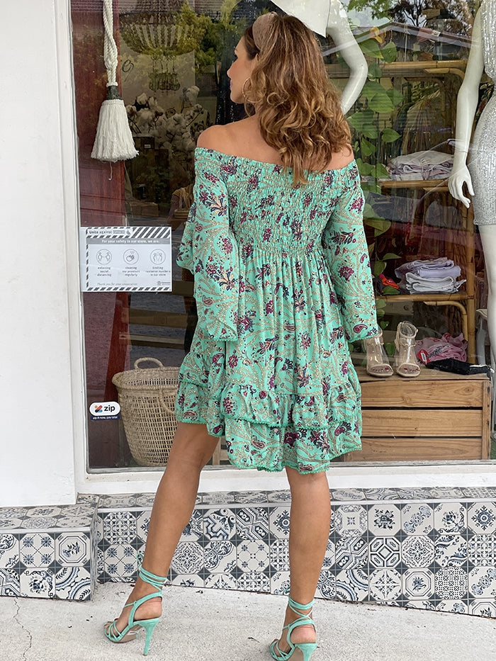 Georgia Short Dress - Mint