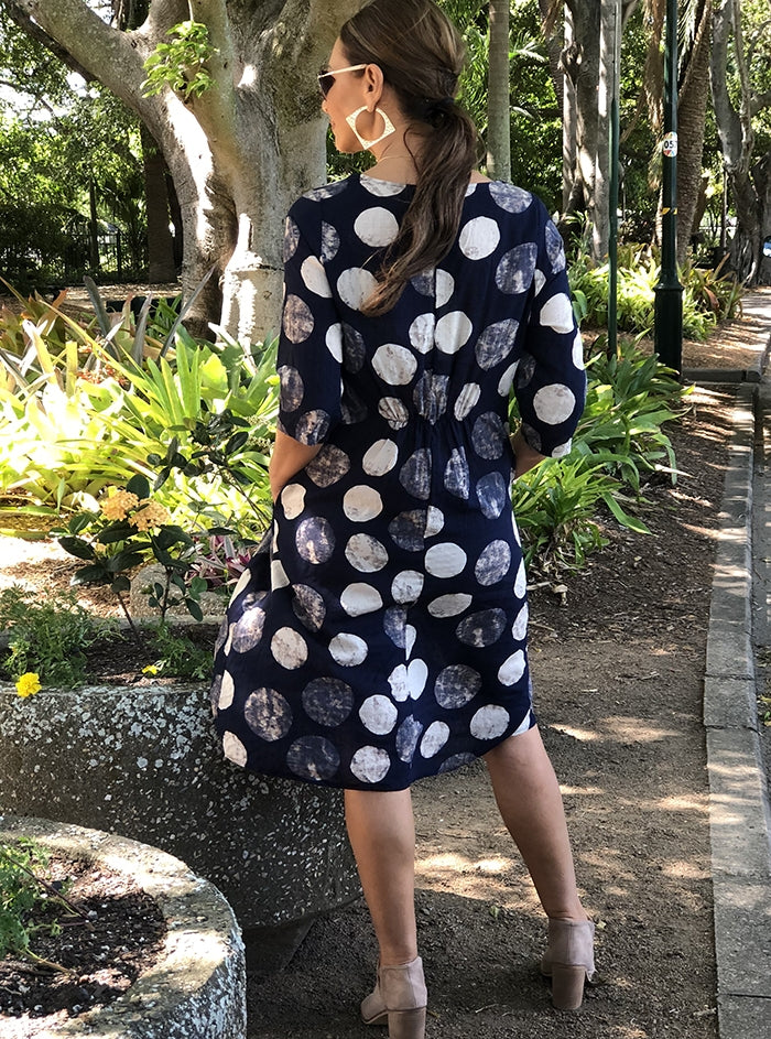 Navy Dot Dress