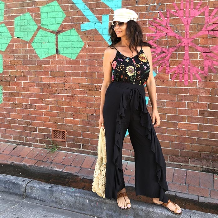 Ebony Frill Pants