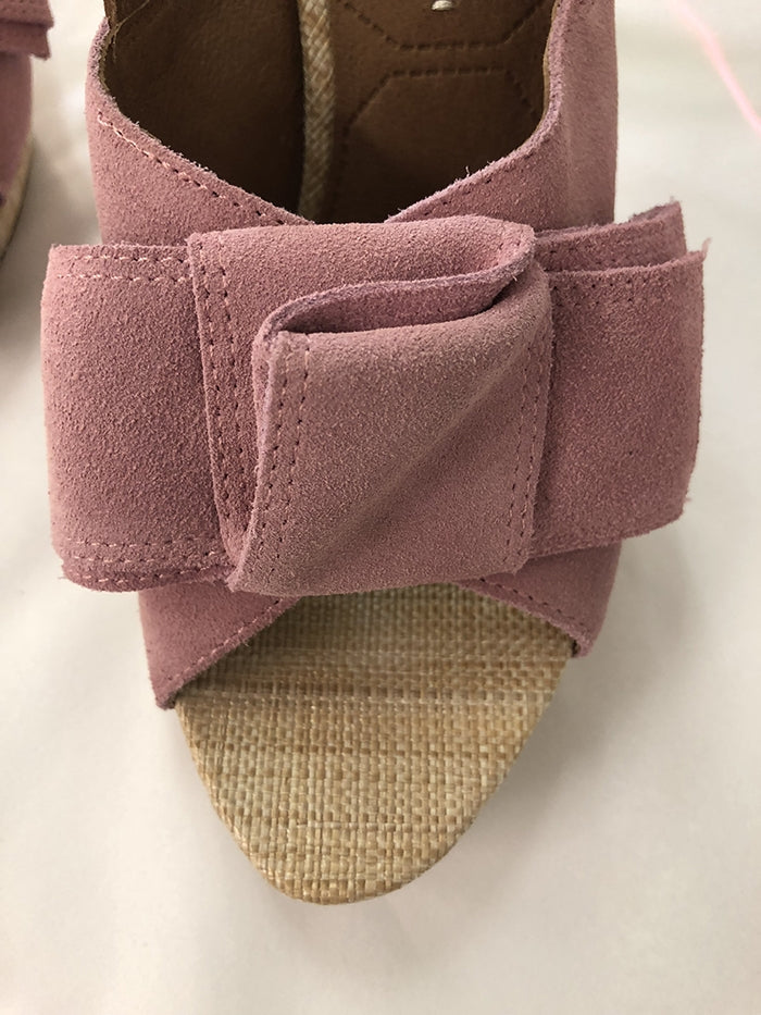Cuero Pink Bow Block Heels