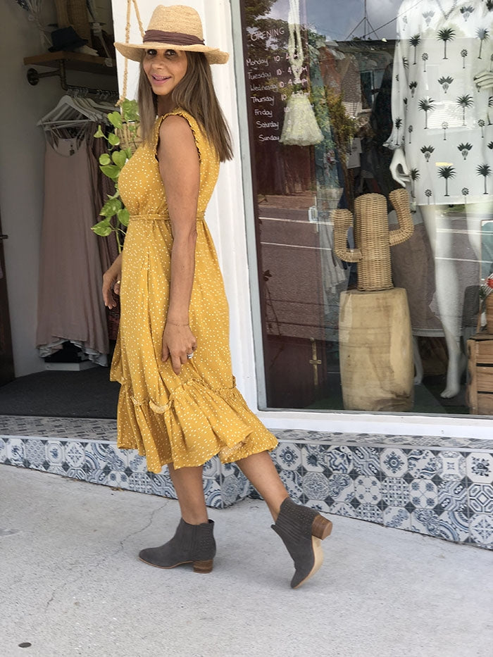 Remora Midi Dress - Mustard