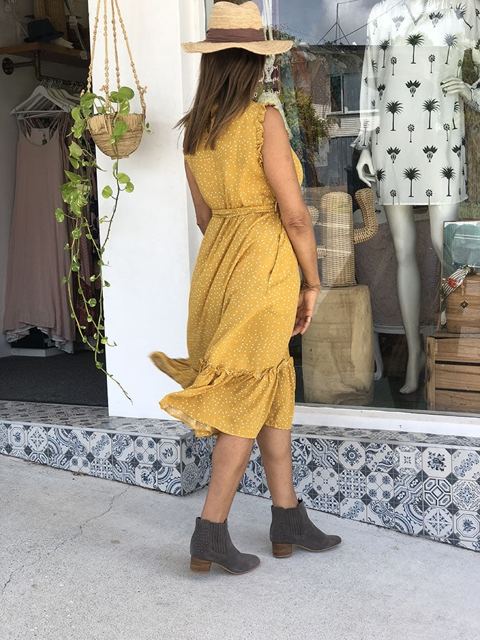 Remora Midi Dress - Mustard