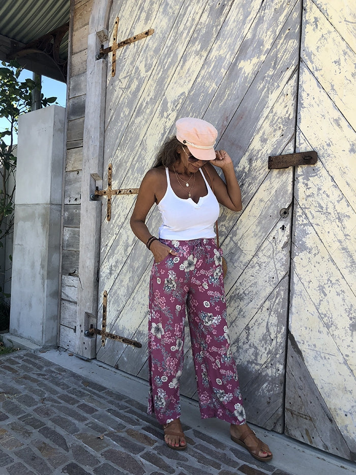 Paloma Pants - Pink Floral