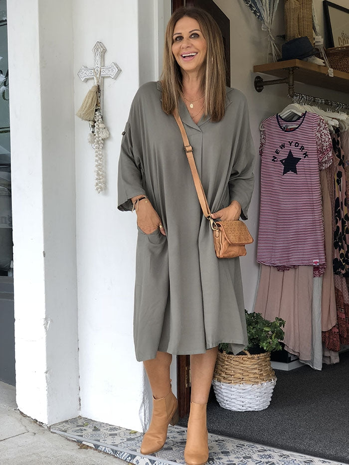 Marie Dress - Moss